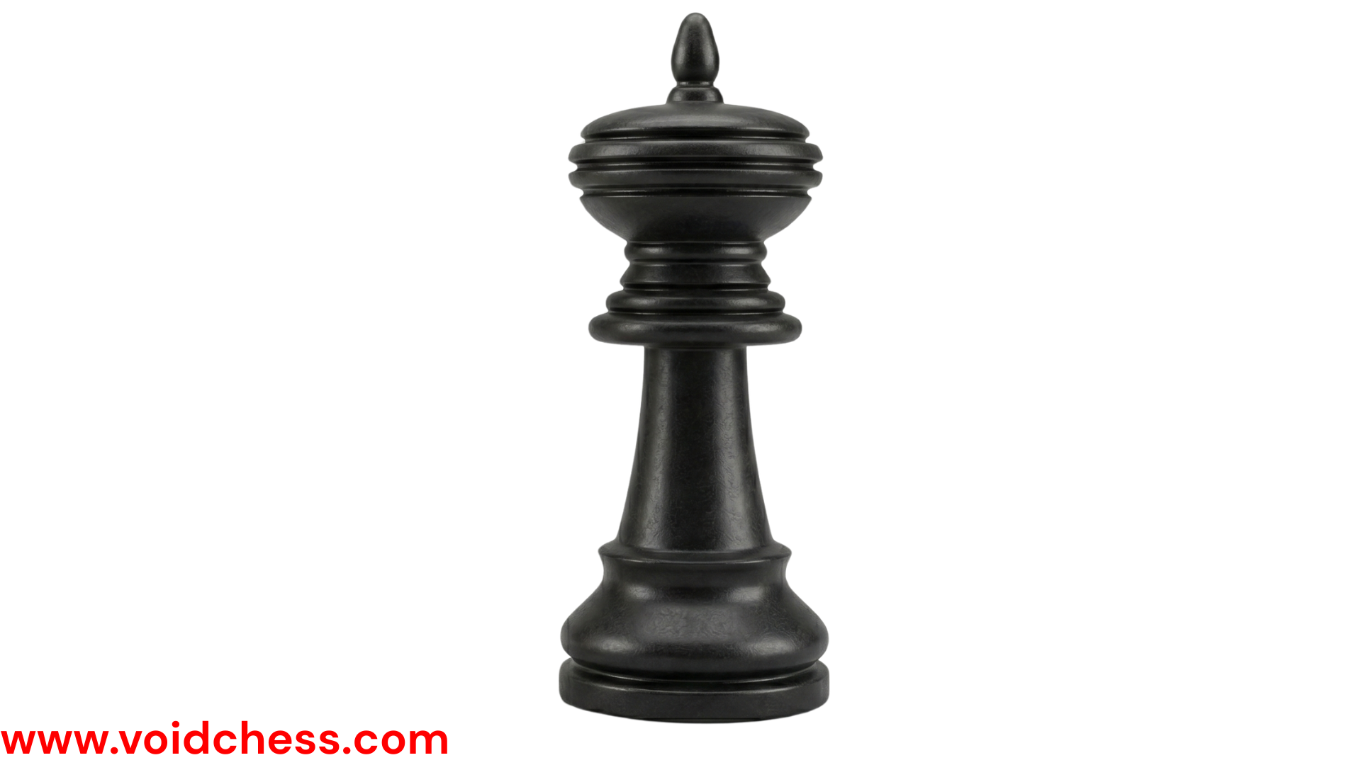 The black Minister chess piece - the new piece in Void Chess that is immune to the void